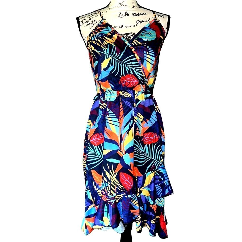 Tropical fit & flare sundress small‎